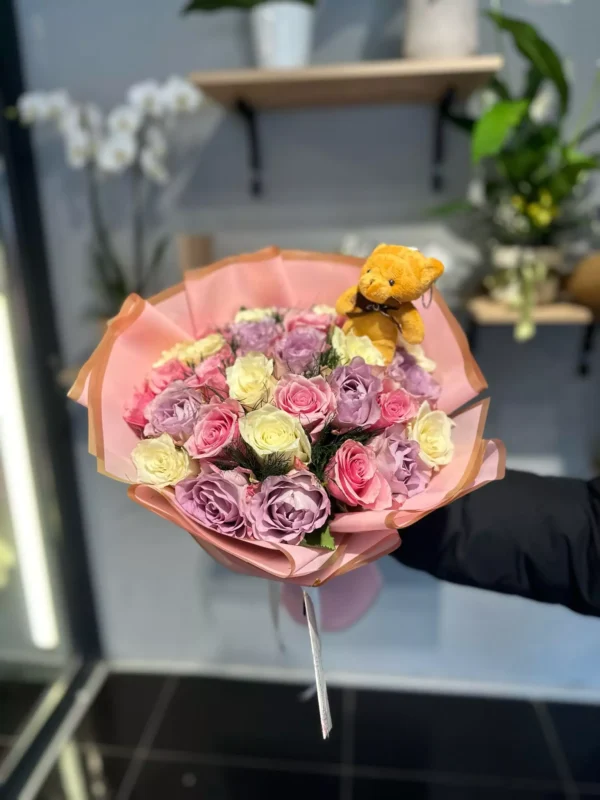 Renkli Gül Buketi 30 Adet